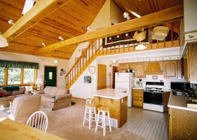 Kitchen and living room of a house