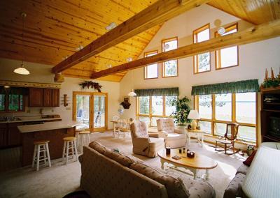 Kitchen and living room of a house