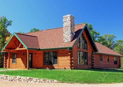 Exterior of a log cabin